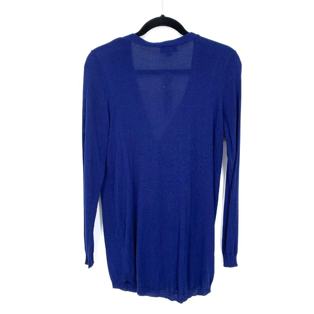 Joseph A. Lightweight Long Sleeve Royal Blue V Neck Cardigan Sweater Size Small